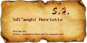 Sümeghi Henrietta névjegykártya