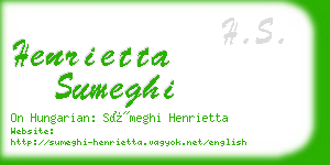 henrietta sumeghi business card